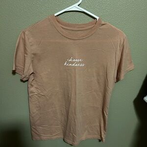 Zoe + Liv Tan 'Choose Kindness' Short Sleeve Tee